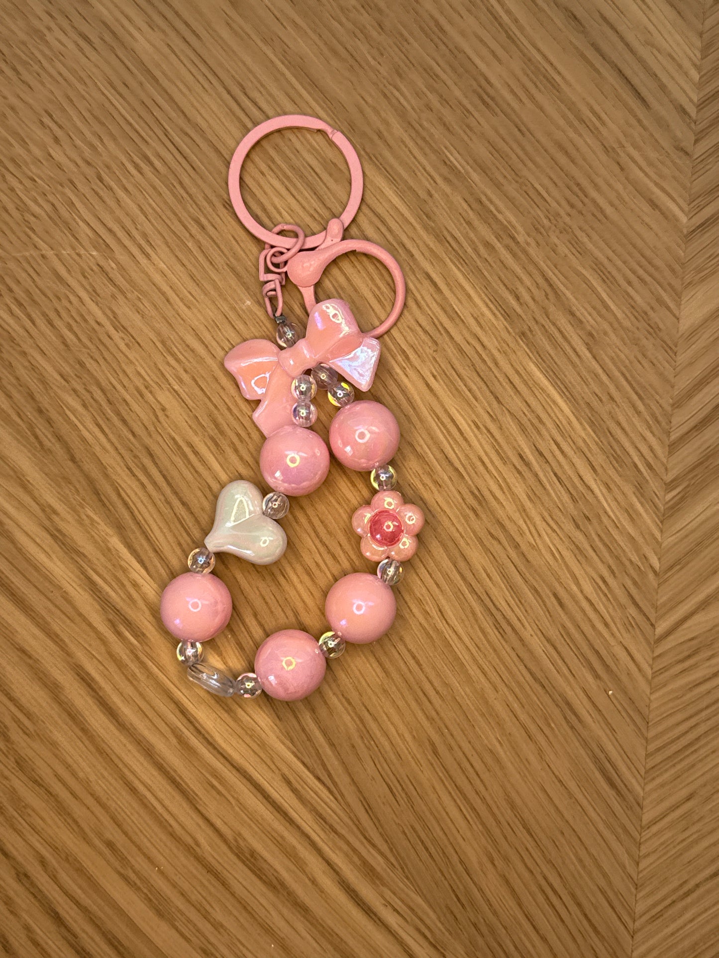 Bow & Heart Keychain