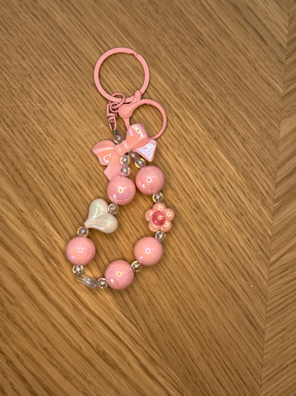 Bow & Heart Keychain