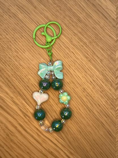 Bow & Heart Keychain