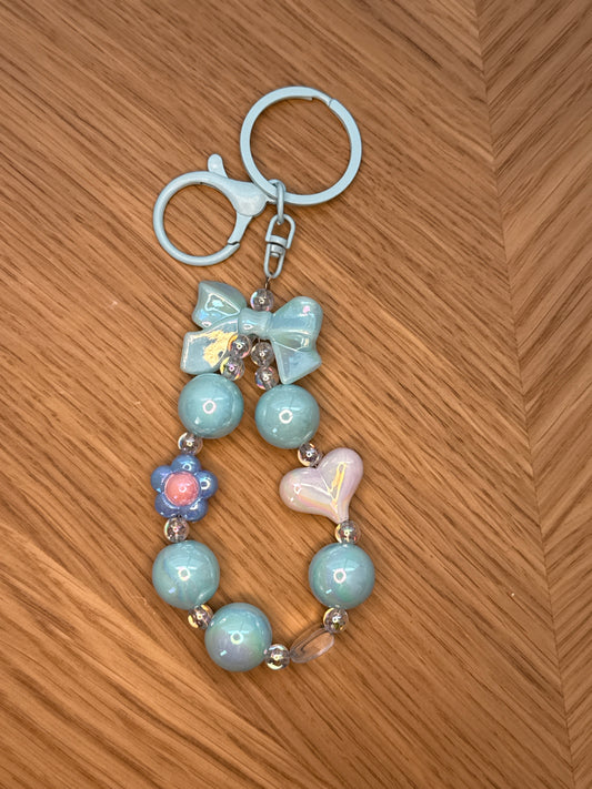 Bow & Heart Keychain