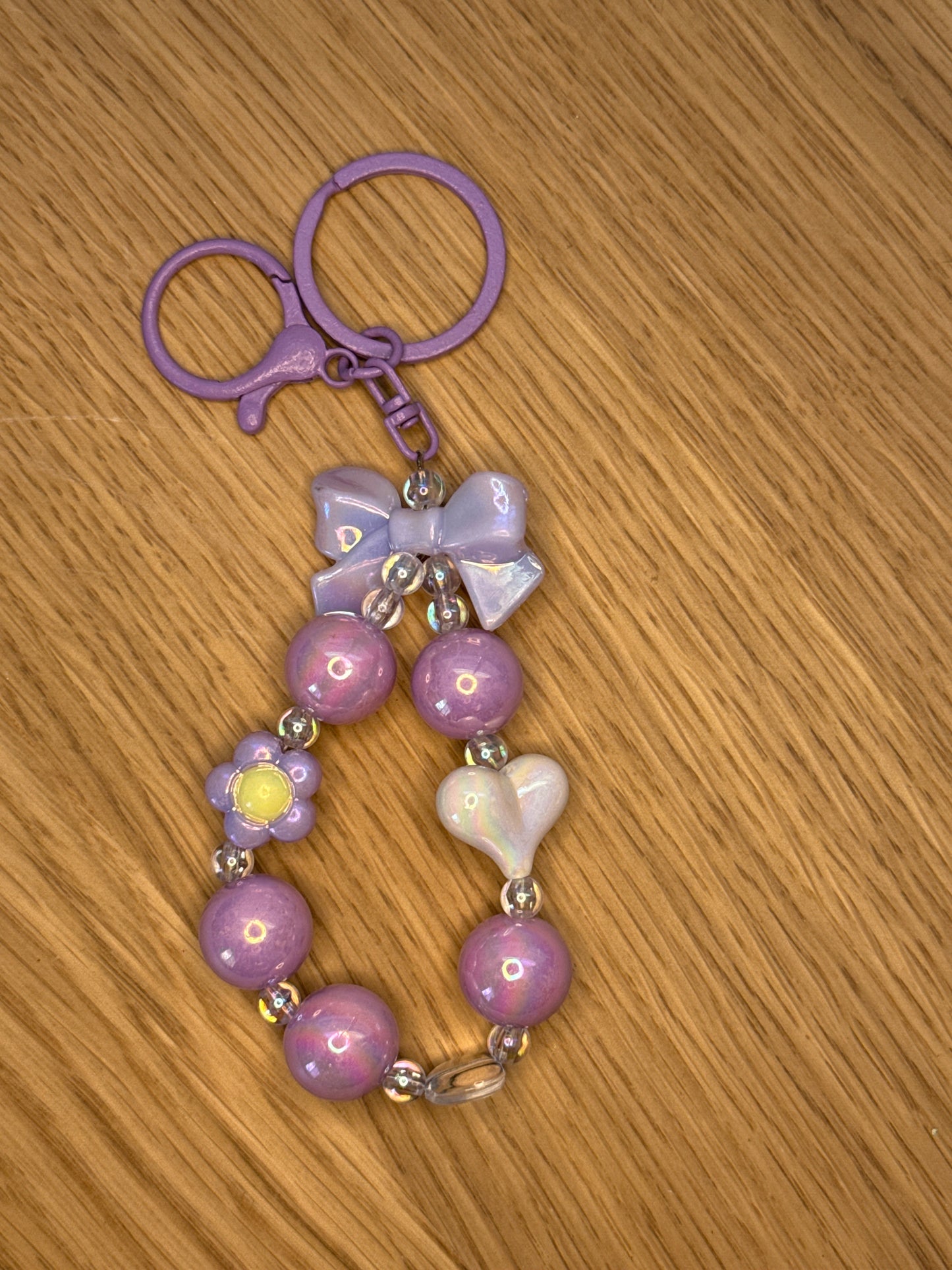 Bow & Heart Keychain