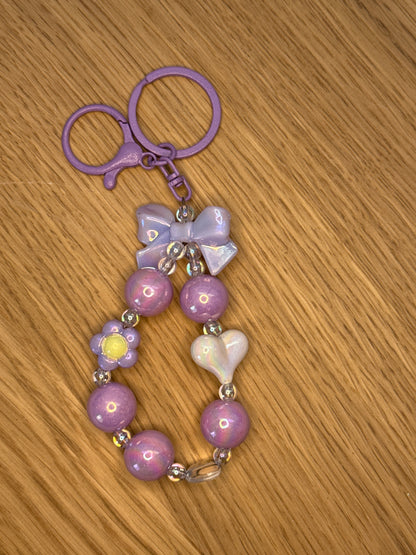 Bow & Heart Keychain