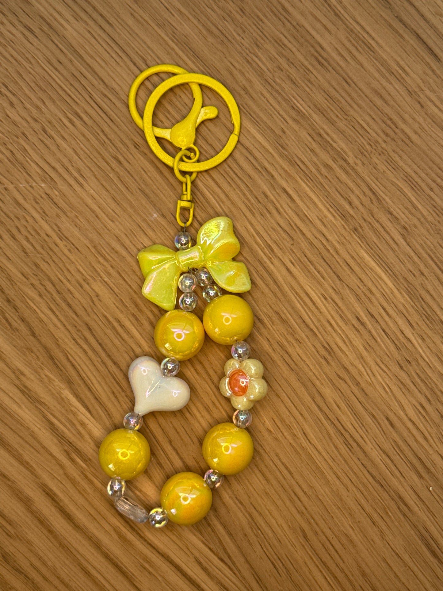 Bow & Heart Keychain